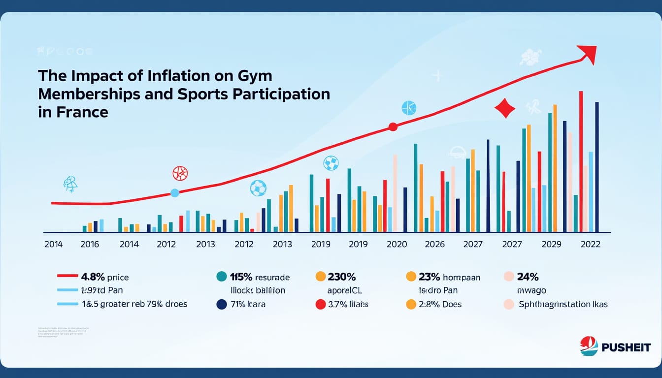 Infographie sur l’impact de l’inflation sur les abonnements fitness en France